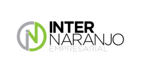 Inter naranjo empresarial logo featuring a green and gray circular emblem and the bold wordmark inter naranjo empresarial